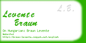 levente braun business card